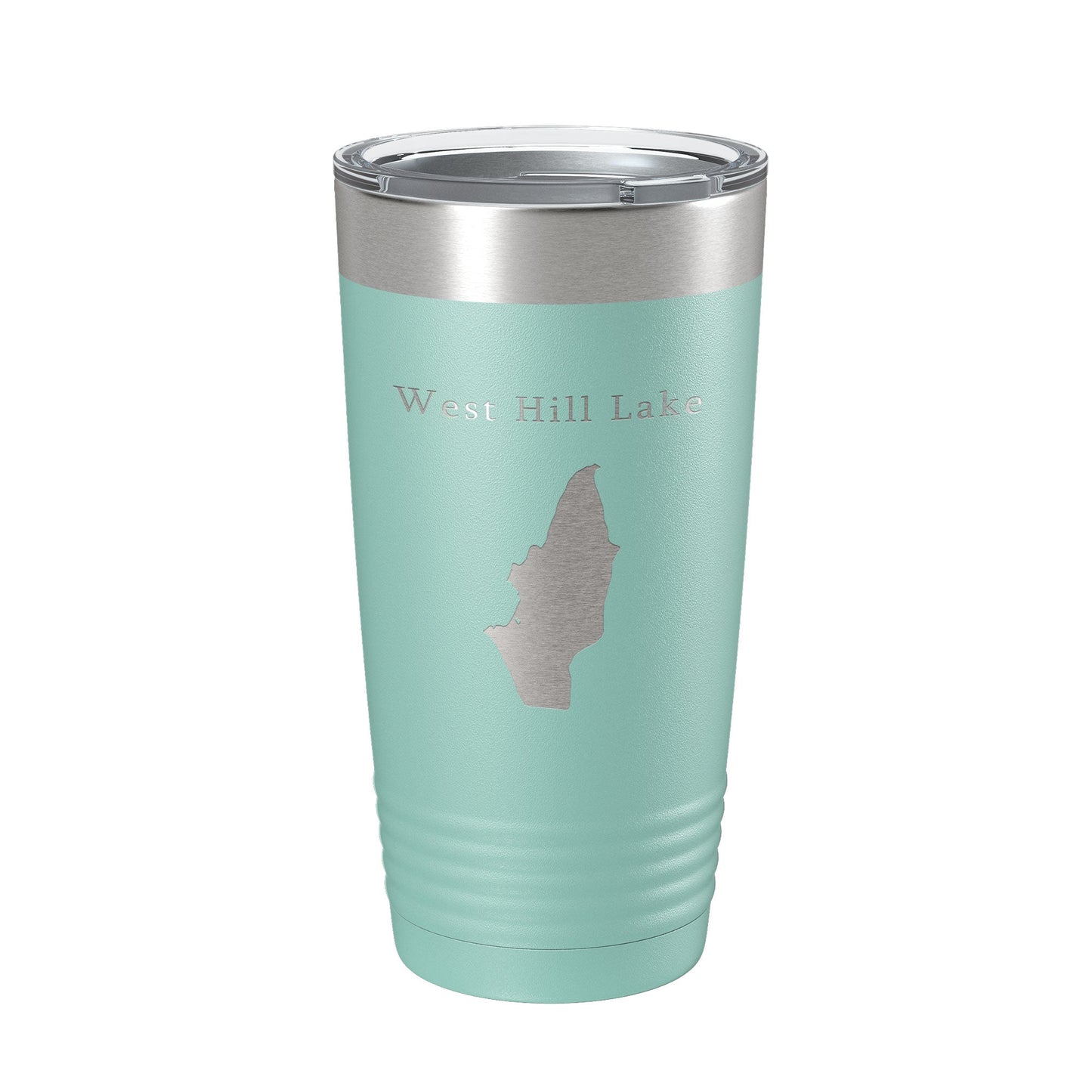 West Hill Lake Pond Map Tumbler Travel Mug Insulated Laser Engraved Coffee Cup Connecticut 20 oz