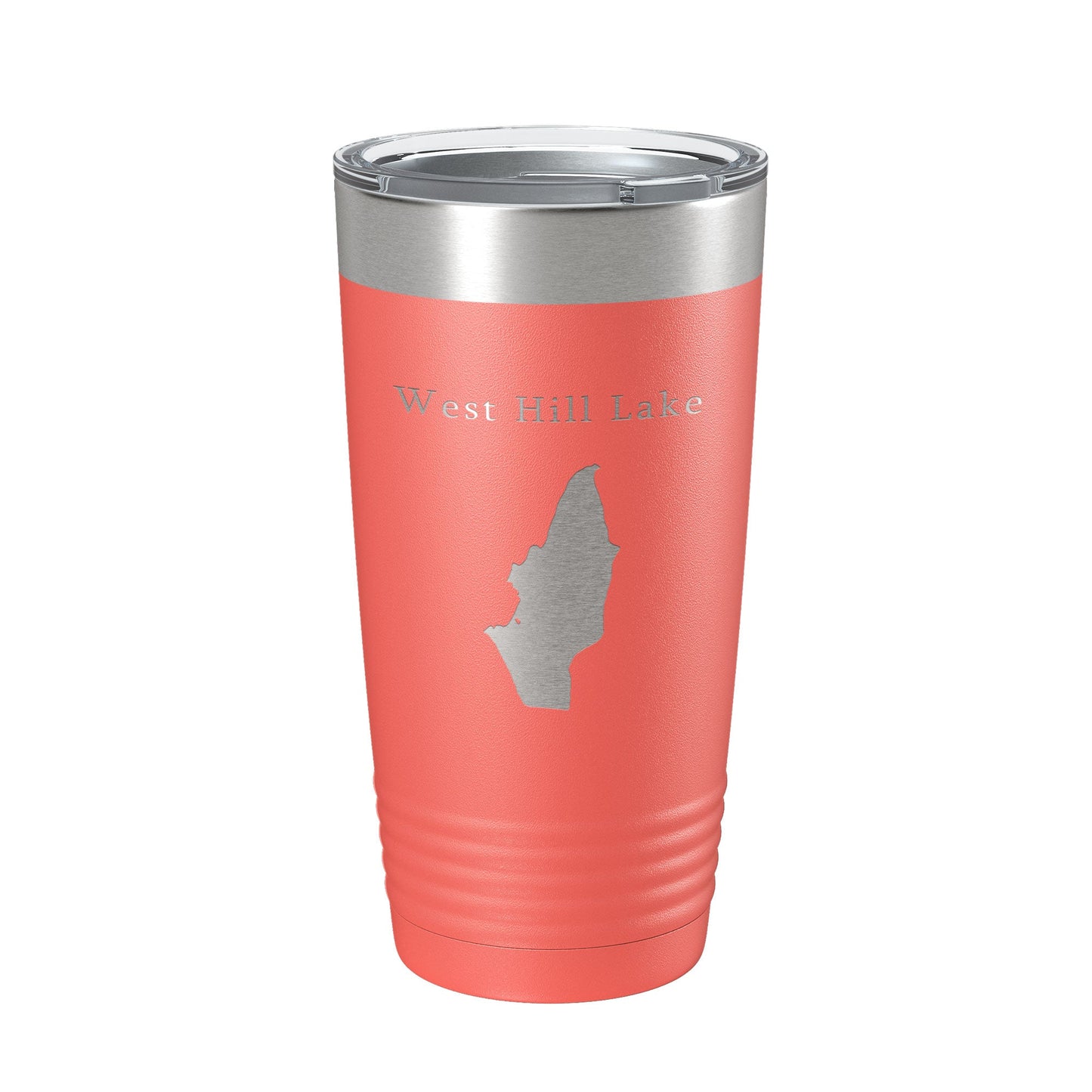 West Hill Lake Pond Map Tumbler Travel Mug Insulated Laser Engraved Coffee Cup Connecticut 20 oz