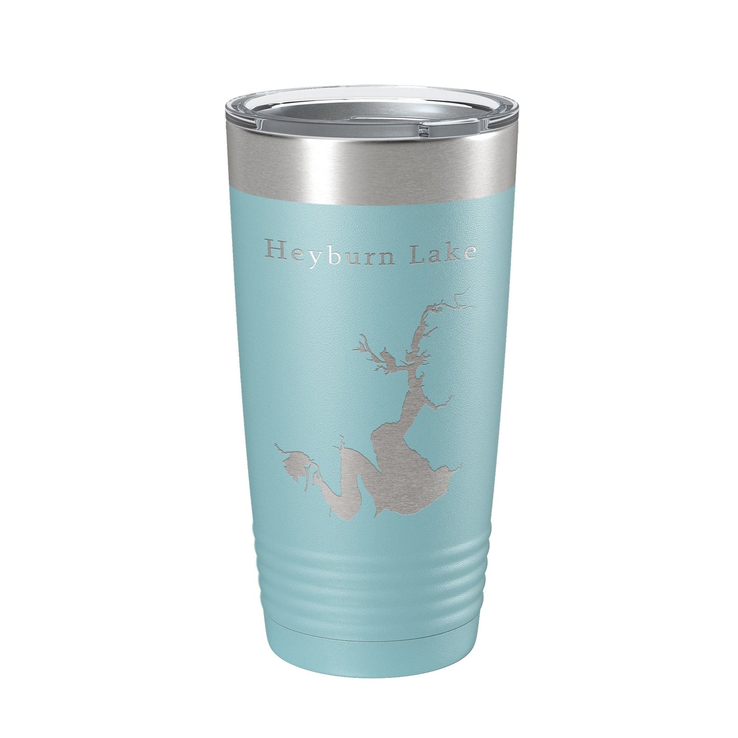 Heyburn Lake Map Tumbler Travel Mug Insulated Laser Engraved Coffee Cup Oklahoma 20 oz