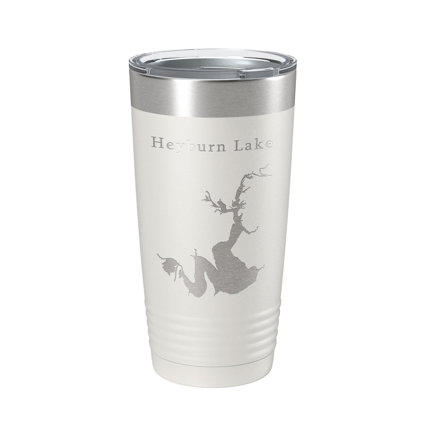 Heyburn Lake Map Tumbler Travel Mug Insulated Laser Engraved Coffee Cup Oklahoma 20 oz