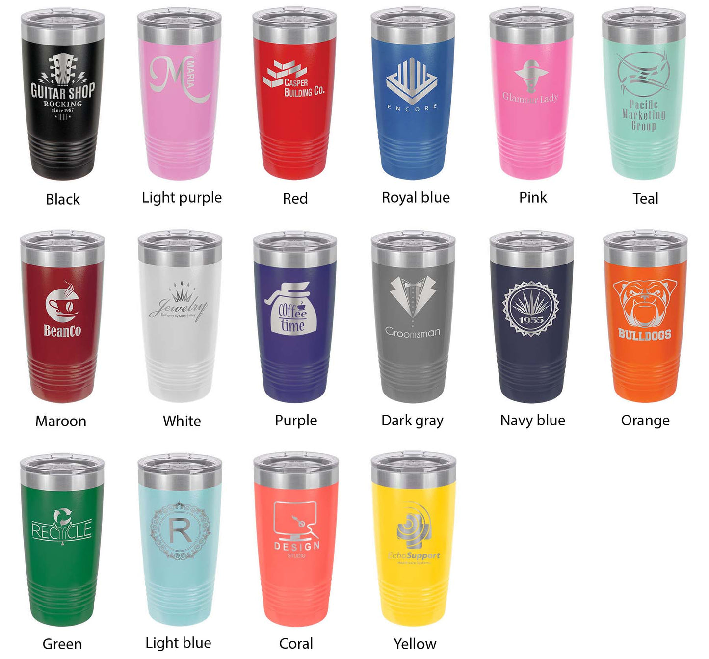 Crescent Lake Map Tumbler Travel Mug Insulated Laser Engraved Coffee Cup Florida 20 oz
